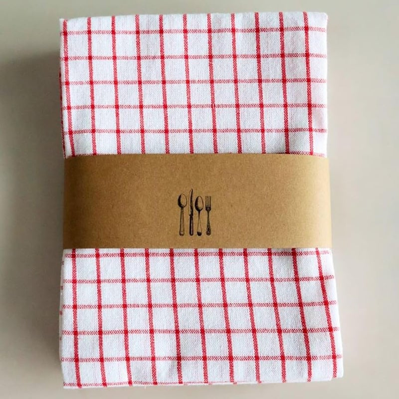 Wide Strip Cotton Napkins For Christmas Thanksgiving Table Setting Comfortable Stylish - Image 4